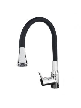 Baterija za sudoperu 2 cevi, flex crna, Batika 0390212